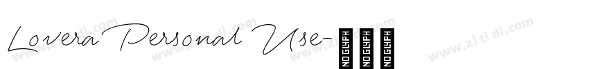Lovera Personal Use字体转换